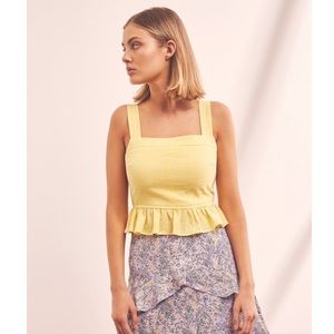 The Fifth Label Movement cropped yellow top sz S